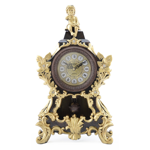 Three Star Angel and Pendulum Table Clock & Reviews Wayfair